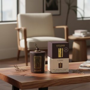 Dekorativ doftljus med cederträ, påfyllningsbar 180 g