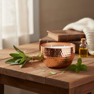 Ayurvedisk salvia- och myntaljus