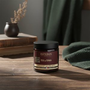 Doftljus 90 g teak & tonka